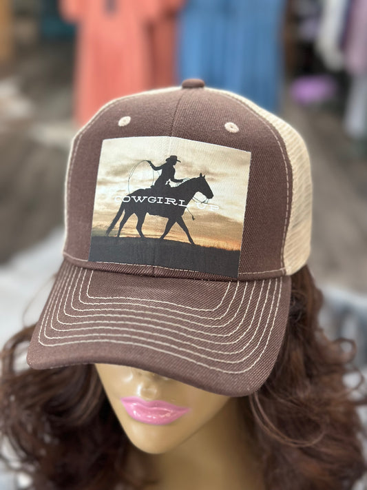 Cowgirl Up Trucker Hat (Color)